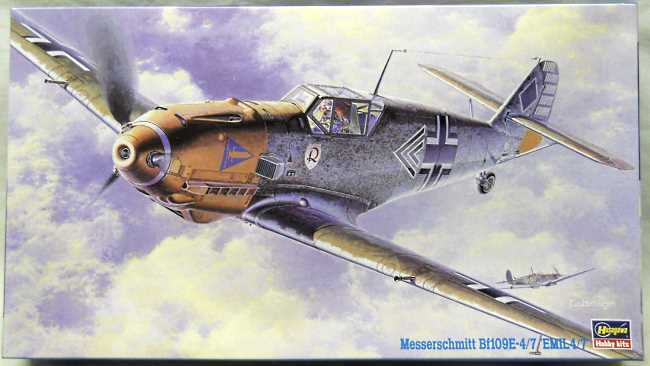 Hasegawa 1/48 Messerschmitt Bf-109 E-4/7 Emil 4/7 - Wick / Muncheberg / Jg77 / Japanese Army 1942 Kagamihara Air Base - (Bf109E4 Bf109E7), JT9 plastic model kit